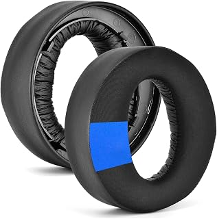 Yizhet Replacement Earpads Compatible with Sony PS5 Wireless Pulse 3D Headphones Replacement Ear Pads Ear Cushion Cover Pads made of Protein Leather & Memory Foam (1 Pair, Black)