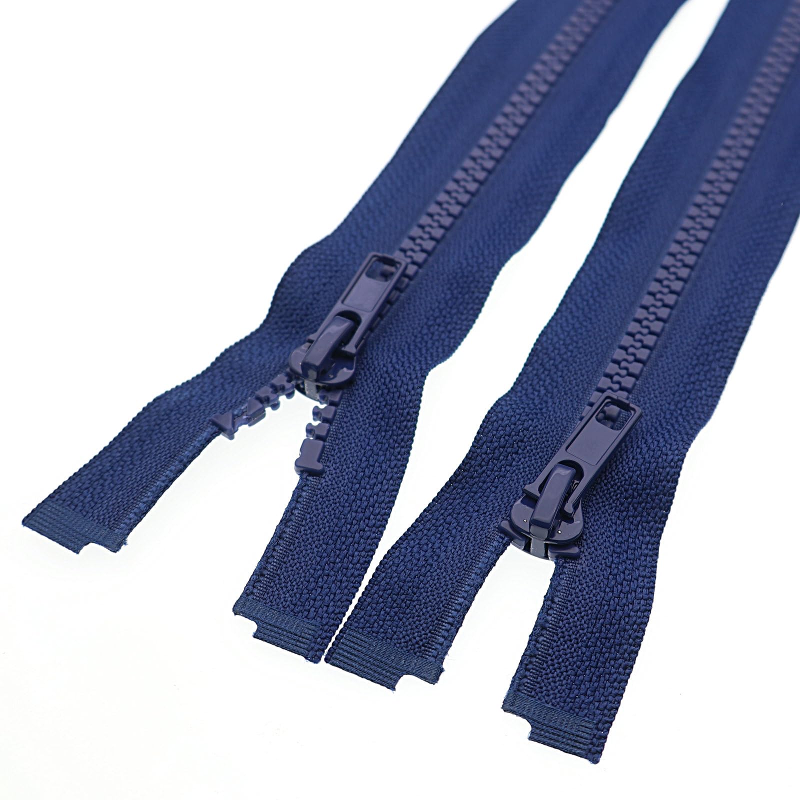 Photo 1 of #5 24 Inch Separating Jacket Zippers 2PCS Plastic Bulk Zippers for Coats Sewing Crafts, Navy Blue YIGUANXIN
