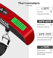 Vista 4 de BAGAIL Báscula digital de equipaje, báscula de equipaje colgante de 110 libras con pantalla LCD retroiluminada, báscula de pesaje portátil