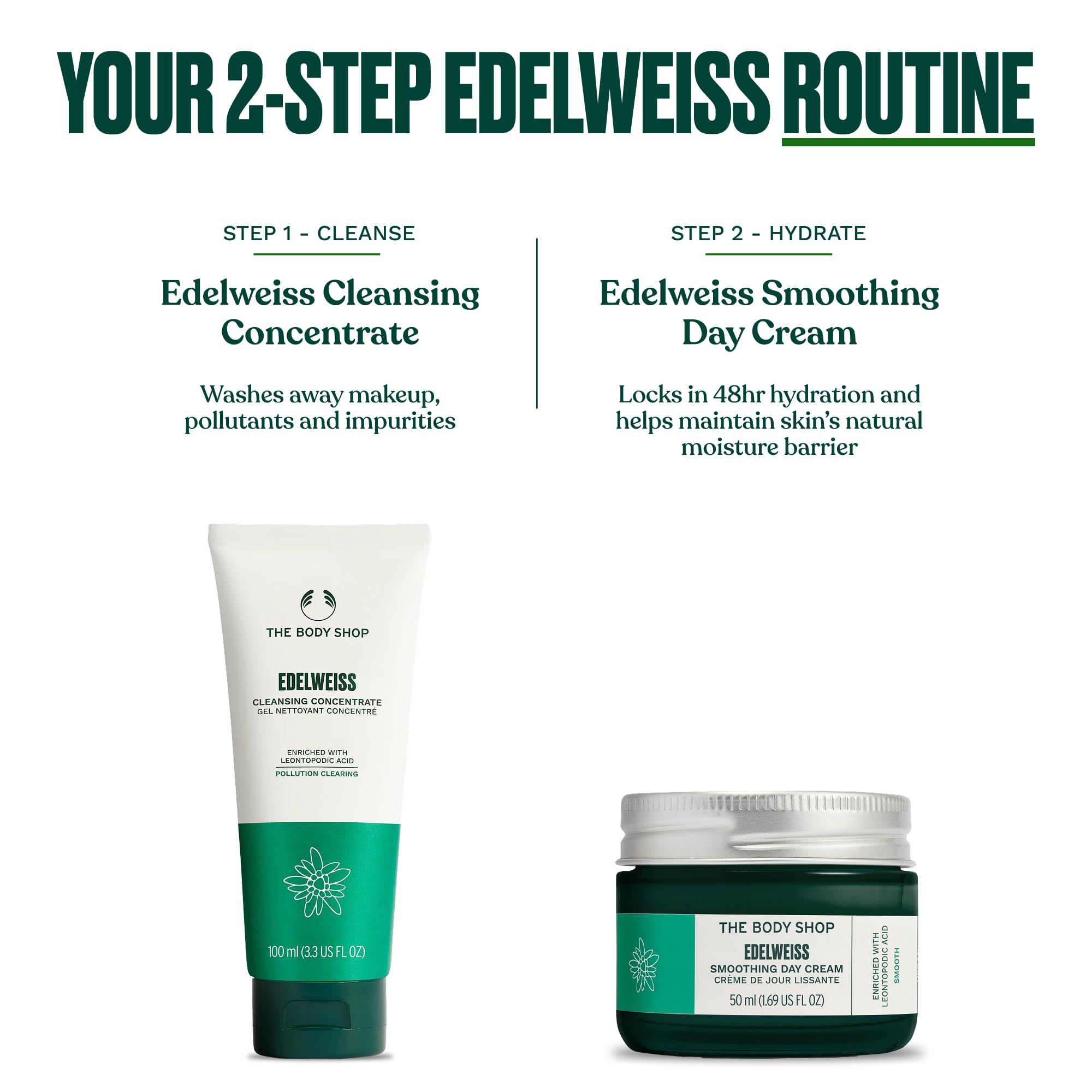 THE BODY SHOP Edelweiss Cleansing Concentrate 100 ml pour adultes, avec formule agréable, hygiène agréable