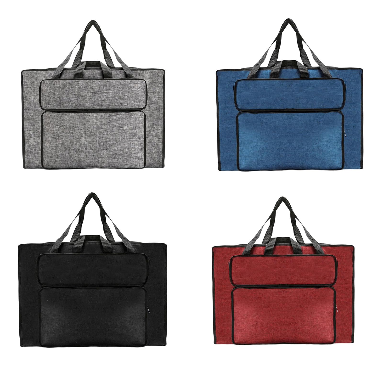 Borsa per il trasporto del tavolo da disegno, resistente all'acqua, custodia per il trasporto di artisti, per pittura su tela, poster, Nero