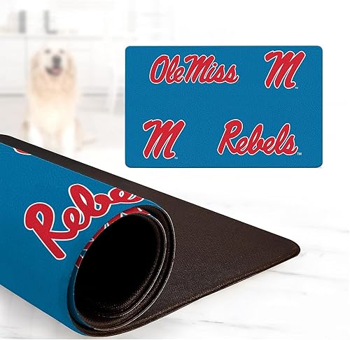 Miniatura 10 de Tapete con licencia oficial de la NCAA para alimentos y agua para perros y gatos, 18 x 29 pulgadas, antideslizante, resistente al agua (Georgia