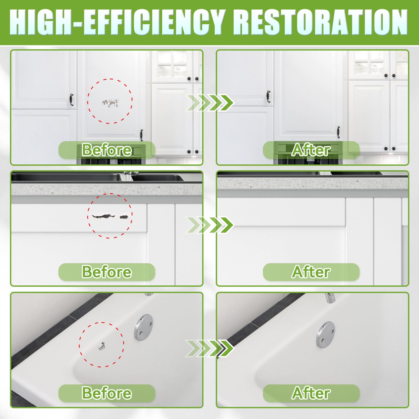 White Touch Up Paint Pen White Paint for Wall Door Cabinets Furniture Enamel Semi-Gloss 30ML — view 3