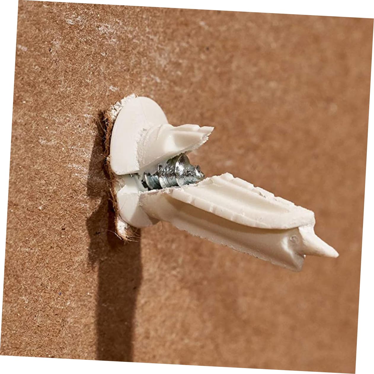 Veemoon 50 Pack Drywall Screws Anchors Kit Self-Drilling Drywall Anchors Set Easy Mounting Plastic Metal Construction
