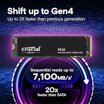新品未開封 Curcial P310 4TB Crucial P310 4TB Internal SSD PCIe Gen 4 x4 NVMe M.2 with Heatsink