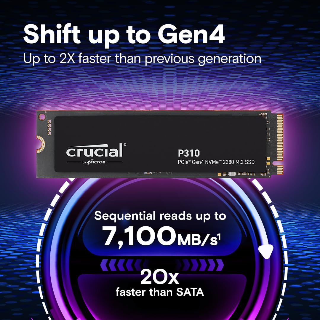 新品未開封 Curcial P310 4TB Amazon.com: Crucial P310 4TB SSD, PCIe Gen4 NVMe M.2 2280, Up to