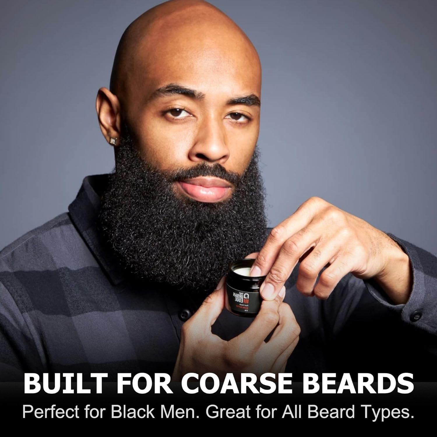 Urban Edge That Beard Butter for Black Men & All Beard Types – Anti-Itch Beard Moisturizer & Softener with Shea Butter & Argan Oil – Beard Balm & Cream Conditioner Alternative – Red Hook Scent – 2 oz - Image 2