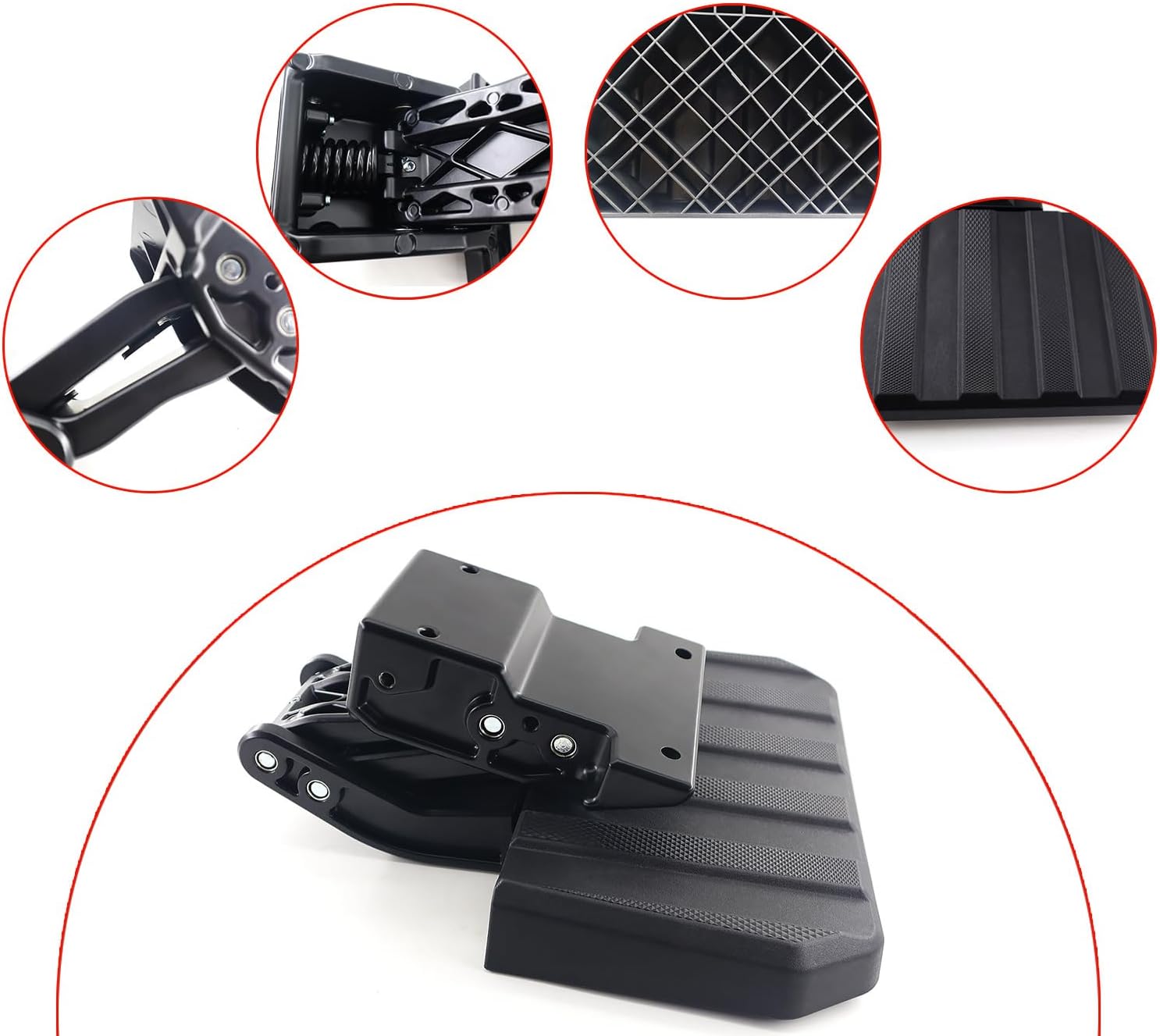 VRL3Z-17A958-A Rear Bed Step Tailgate Bedstep Compatible with 2024 2025 F150 Swing Tailgate Center Door, Folding Truck Step Retractable Bumper Tailgate Step — Not for Drop Tailgate