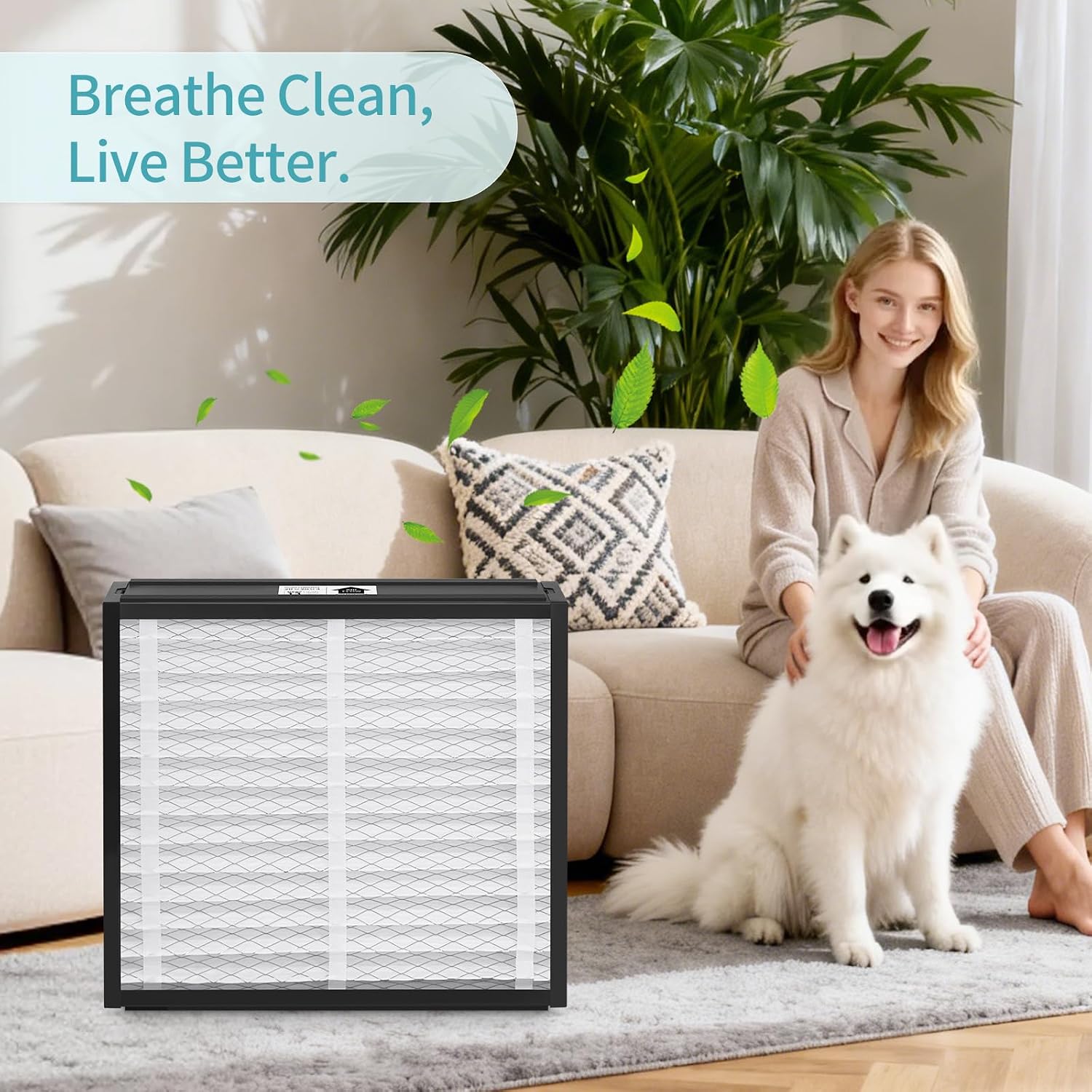 3-Pack 20x20x4 Replacement Air Filter for Honeywell FC100A1011 Lennox X0585, MERV 13 Pleated HVAC AC Furnace Filters - Allergy & Dust Defense (Actual Size: 19.94 x 19.75 x 4.38 Inches)