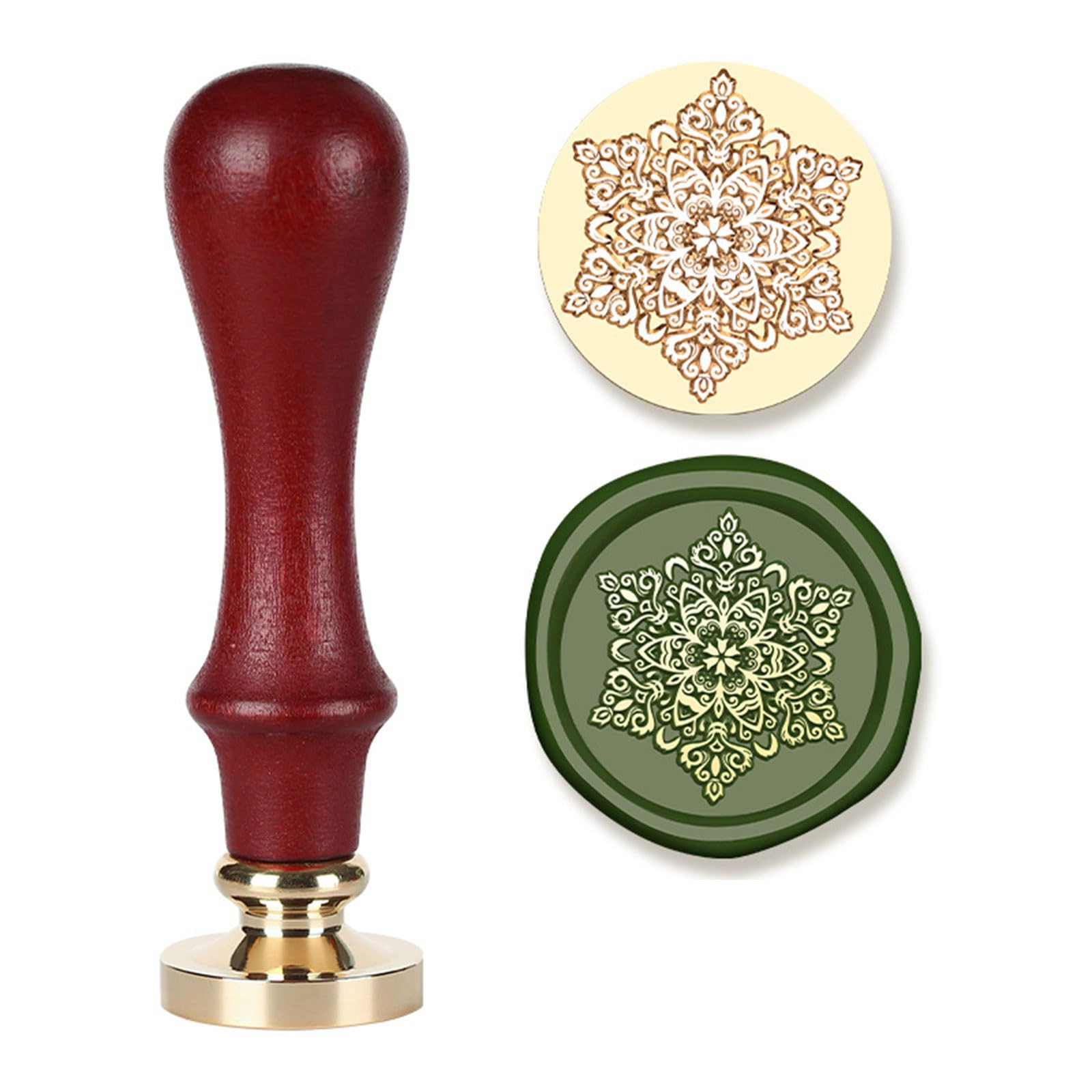Elnwnnkc Christmas Sealing Stamp Head with Handle for Wedding Invitations Envelope Scrapbooking, Embossed Sealing Stamp Christmas Seal Set