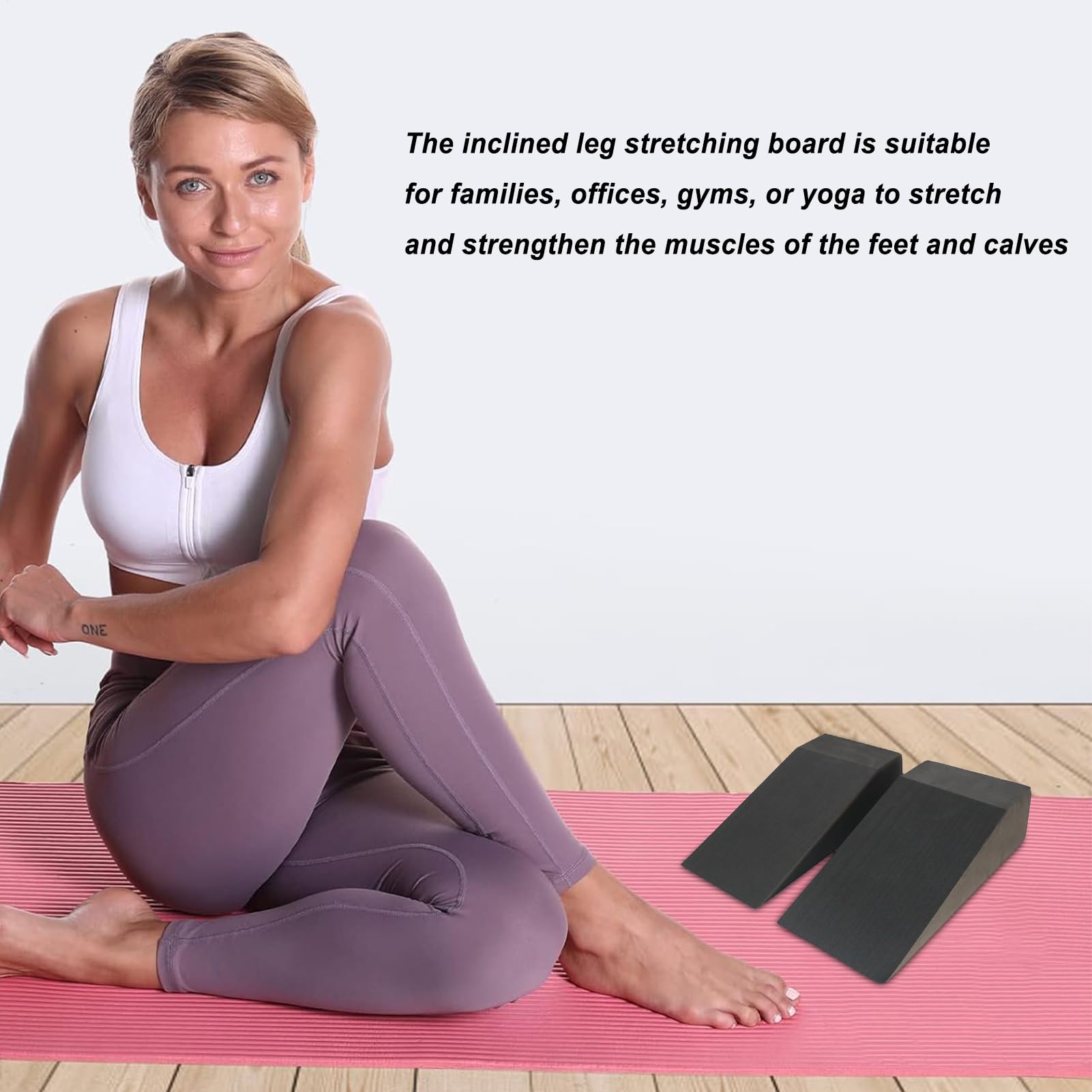 Cale De Squat Inclinée – 29 X 15,2 X 10 Cm, Antidérapante, Double Pente, Pour Squat, Soulevé De Terre, Yoga, Haltérophilie