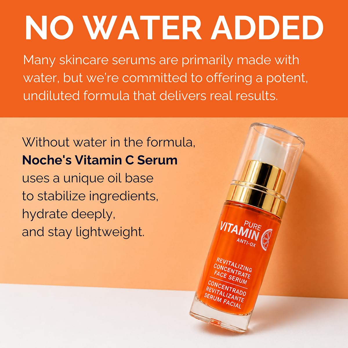 Noche Y Dia Vitamin C Serum for Mature Skin - Made in Spain - Anti Aging Formula Hydrates, Moisturizes, Firms - Targets Sun Spots, Fine Lines, Wrinkles - 30mL (1 fl oz)