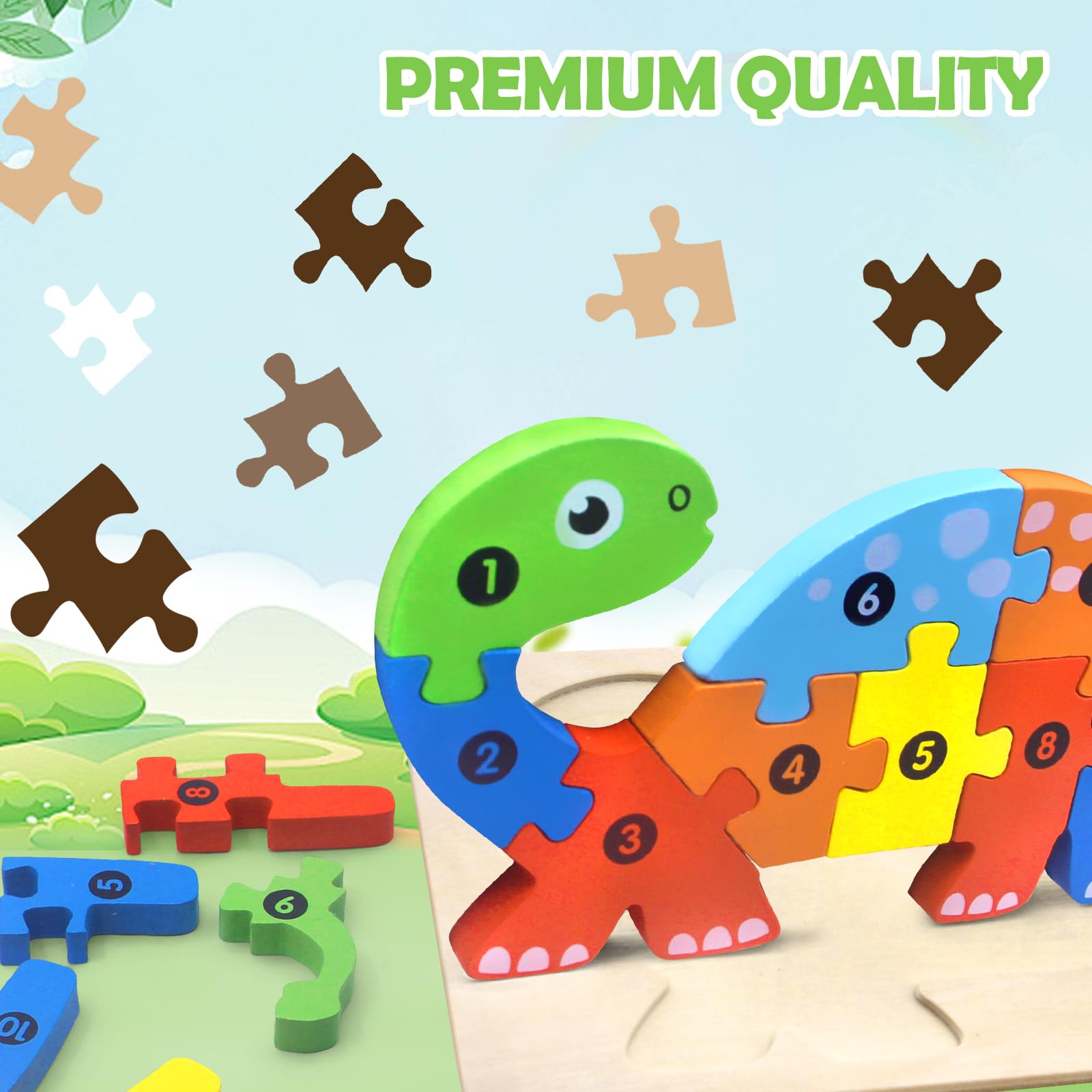 Jouet Puzzle En Bois Pour Enfants,Jouets Montessori Enfant 1 2 3 4 Ans