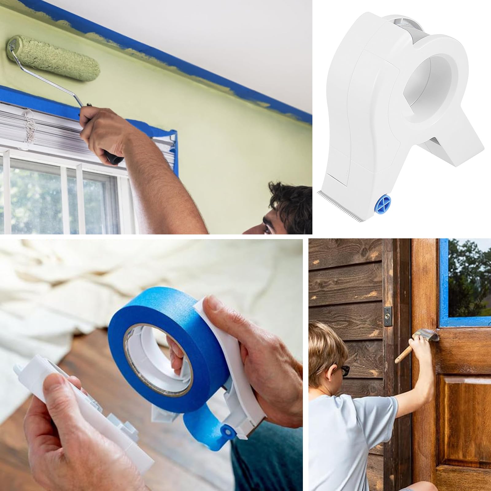 Aplicador de cinta de pintor, Masking Master desenrollador, cinta adhesiva para molduras, suelos, ventanas y marcos de puertas