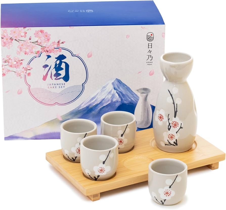 Amazon.com | HIBINO Japanese Sake Set - 1 Tokkuri Bottle (5 Oz