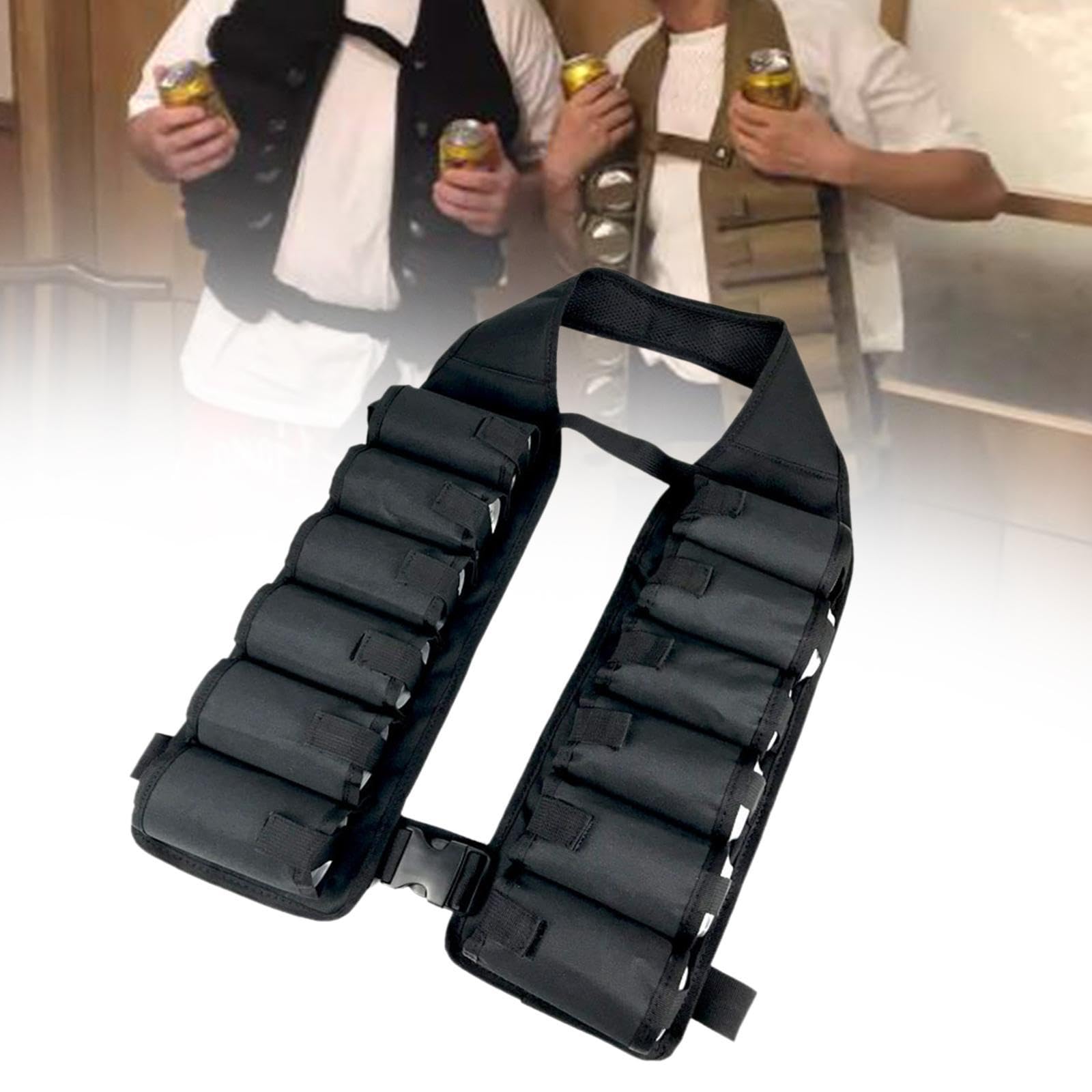 Amagogo Pochette à Bière, Gilet, Ceinture, étui, Ceintures à Boissons Polyvalentes