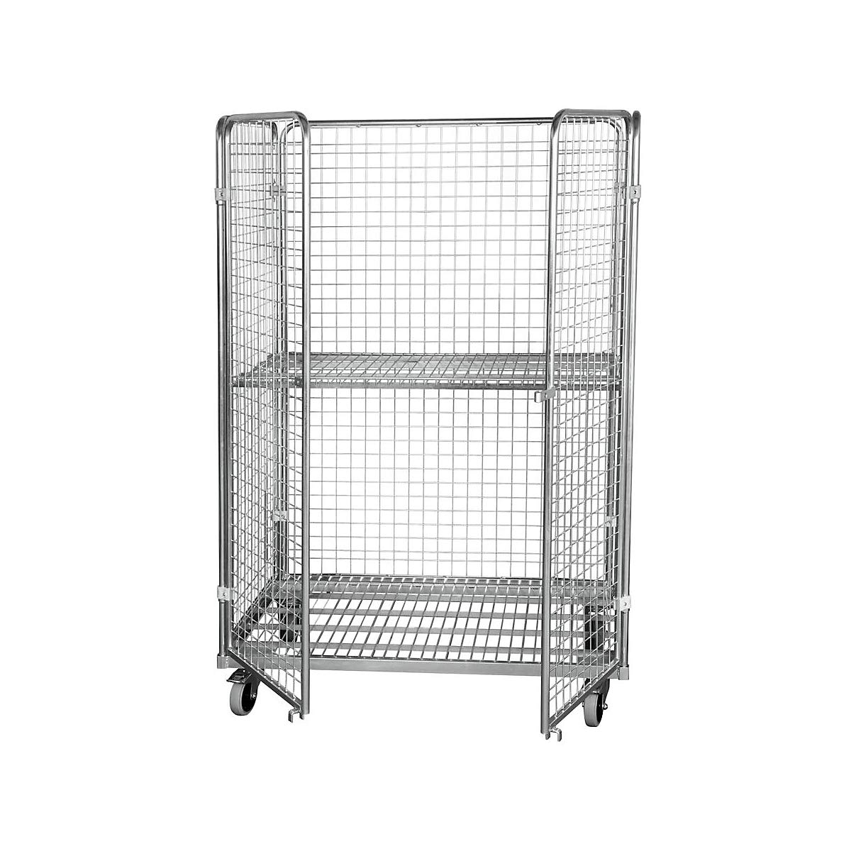 Roll-conteneur en acier, L x l 1200 x 800 mm, 2 portes