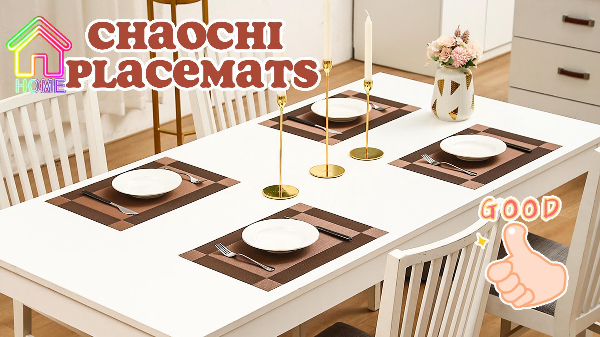 Tischsets 6er Set Mit Untersetzern - Hitzebeständig PVC Leder Design