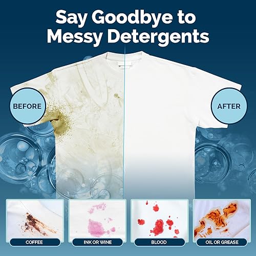 Miniatura 4 de Steam and Go Hojas de detergente para ropa Hojas solubles 3 en 1 con limpieza profunda, sin fragancia y acción purificadora higiénica