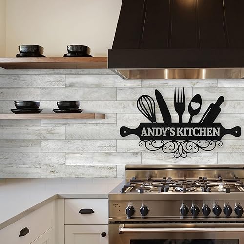 Miniatura 3 de Letrero de cocina de metal personalizado, decoración rústica de pared de granja para comedor, sala de estar, placa colgante para regalos de