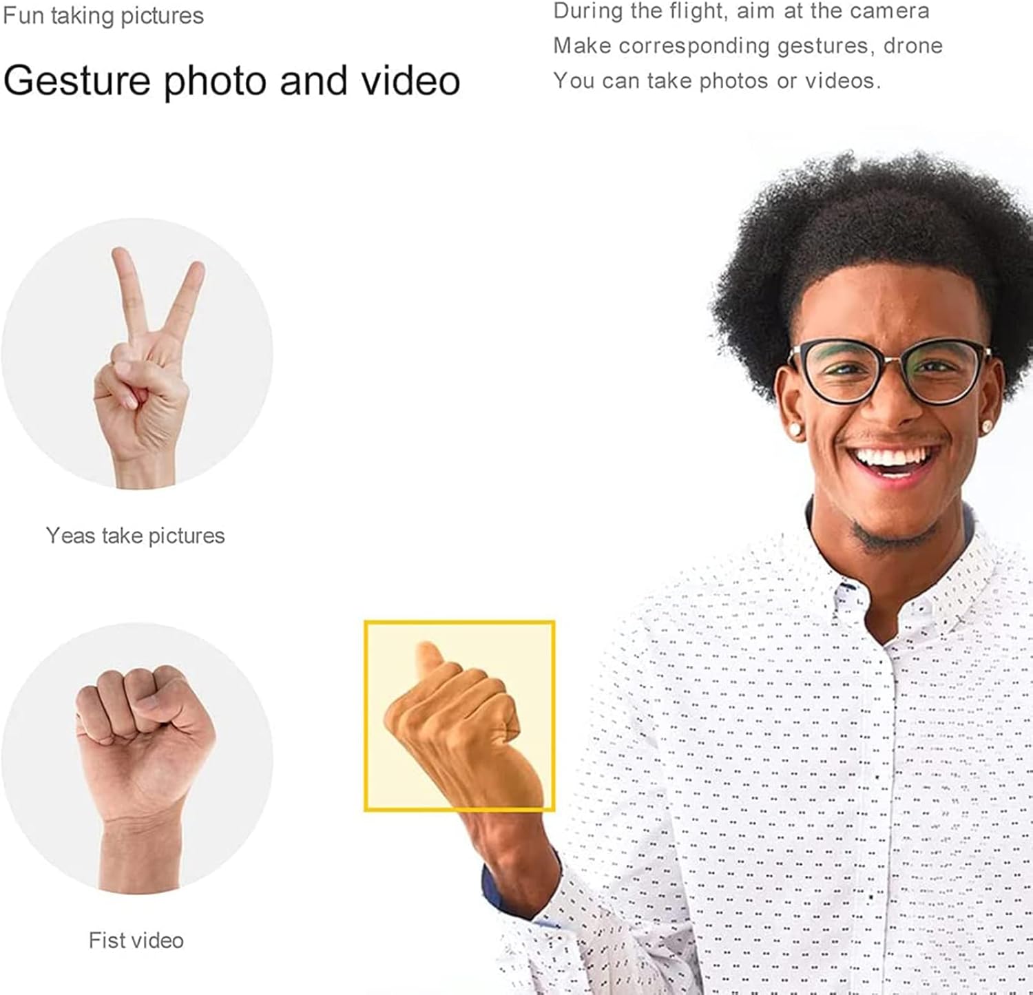 Mini Drone with Camera for Adults 4K UHD Dual Camera FPV Drone Foldable RC Quadcopter with 3D Flips Trajectory Flight Gesture Photo/Video Headless Mode Bag and 2 Batteries Orange