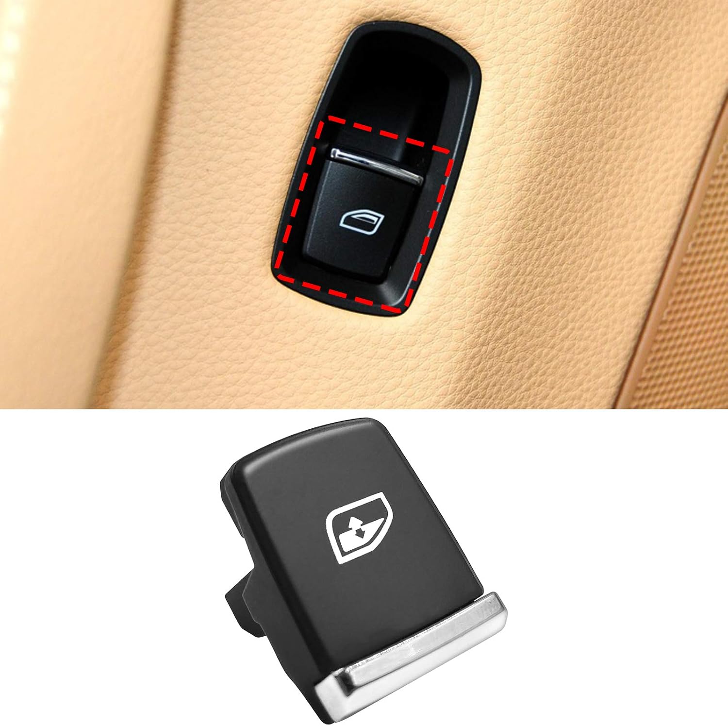 Jaronx 2PCS Driver Side Window Switch Buttons Compatible with Porsche Cayenne 2011-2018,for Panamera 2011-2016, for Macan 2015-2022, Power Window Switch Button Replacements