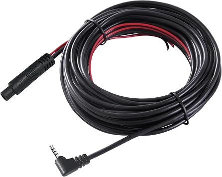 Dash Cam Rear View Cable, 25Ft 4P, Pure Copper Thicker Shield, 2.5mm to 4Pin, Mirror Dash Cam Rear Camera Extension Cord, Extra Long Replacement
