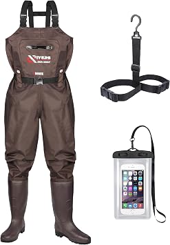 210D Nylon Chest Waders with Boots - Waterproof Fishing Waders