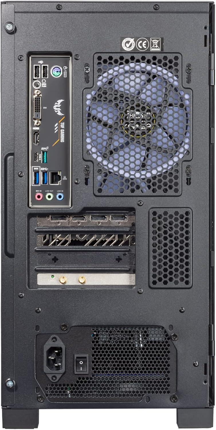Velztorm Erebix Custom Built Gaming Desktop PC (AMD Ryzen 3 3100 4-Core, GeForce RTX 3060 Ti, 16GB DDR4, 512GB PCIe SSD + 2TB HDD (3.5) VELZ0056, 750W PSU, WiFi, USB 3.2, HDMI, Win 10 Pro) VELZ0056