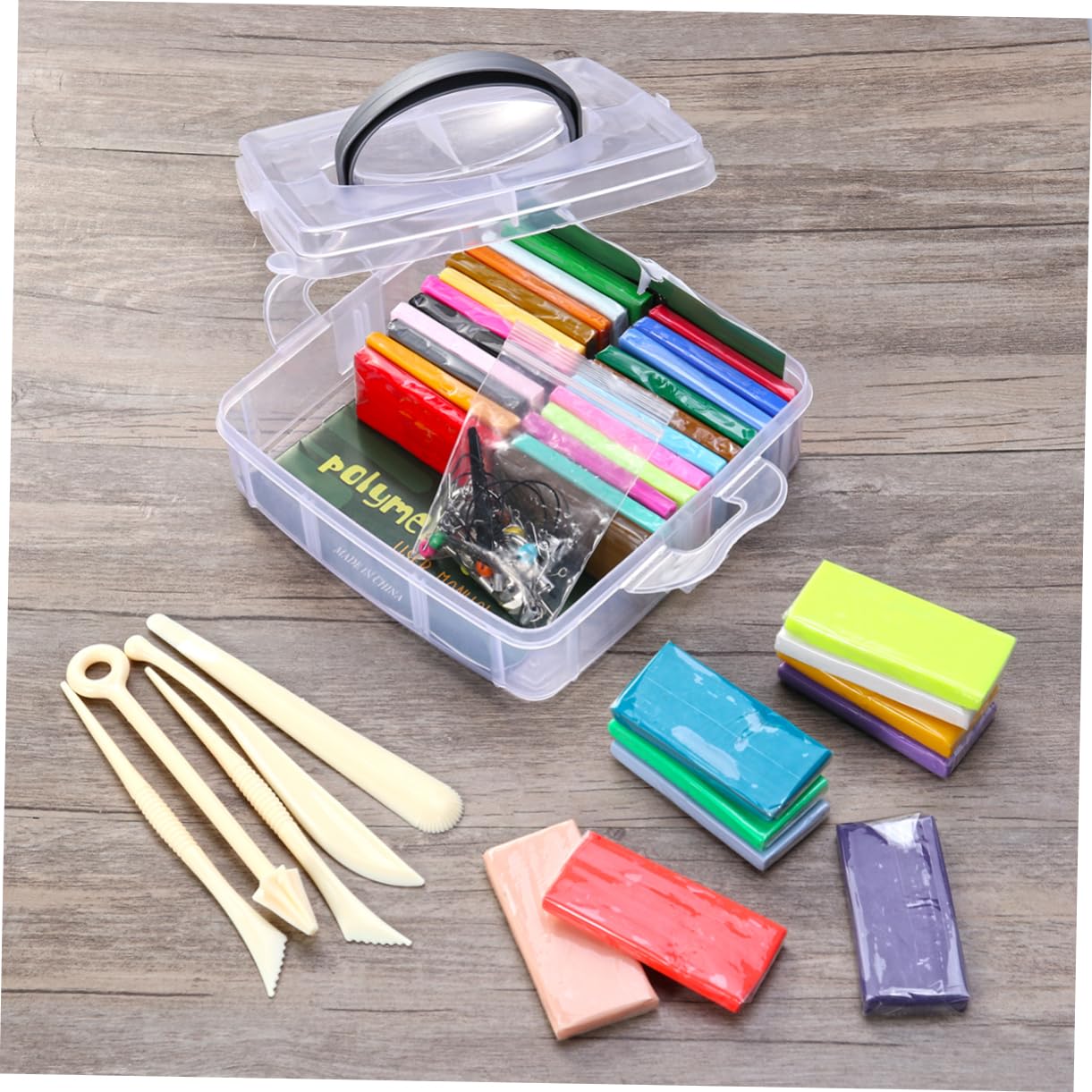 NUOBESTY Kit De Arcilla Polimérica Para Hornear Colores Bloques De Modelado Juguetes Educativos