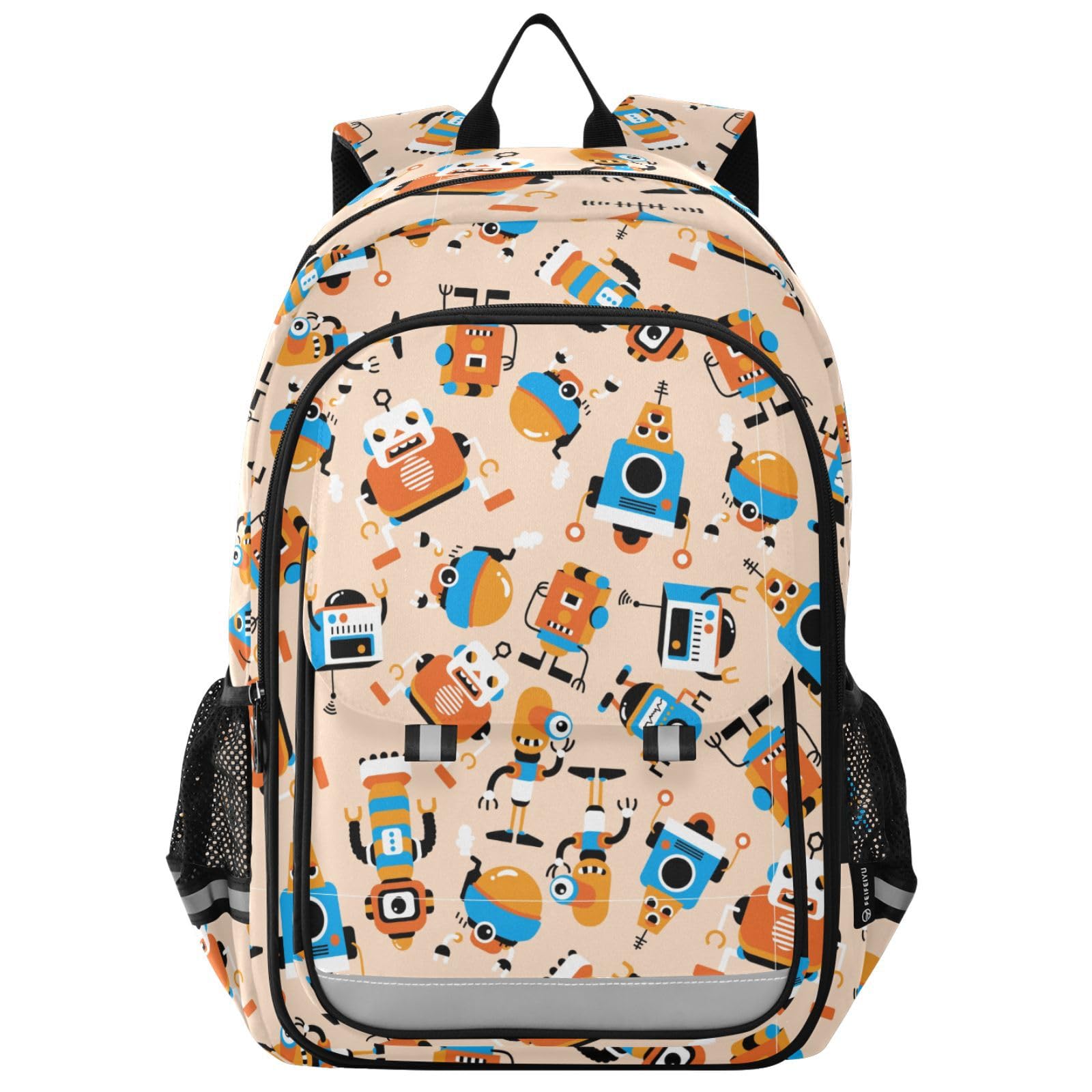 Sac à dos robot enfant orange pour ordinateur portable A121 - 8