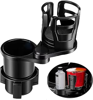 Cup Holder Expander for Car with Adjustable Base 2.6-3.74", 2 in 1 Expandable Car Cup Holder Extender Multifunctional Dual Car Cup Holder Dapter
