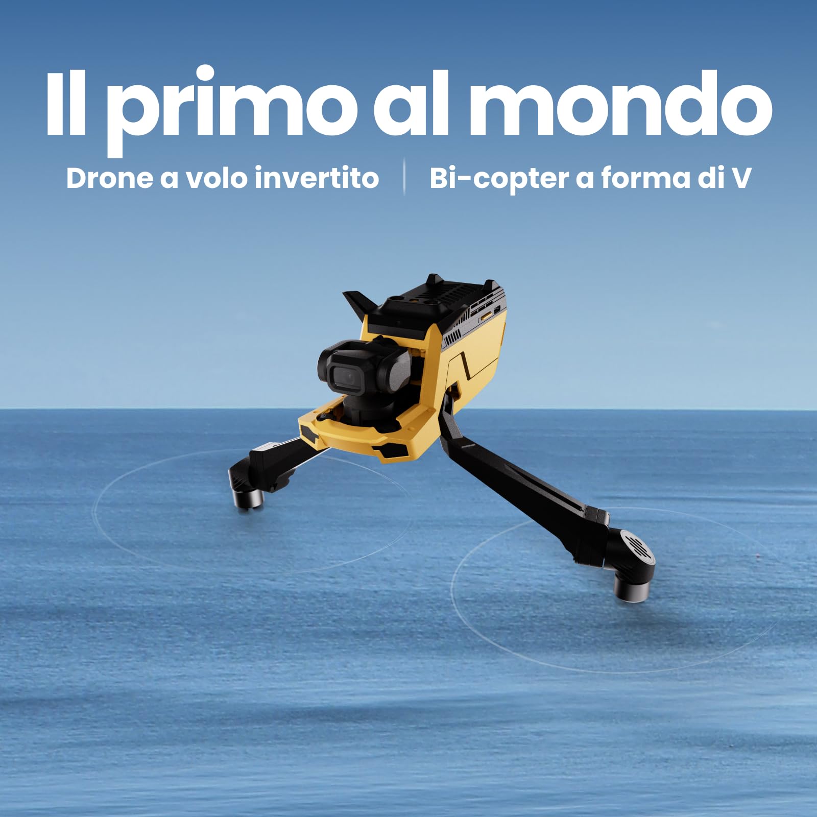Falcon Mini Drone con Telecamera 4K per Adulti e Principianti, Design Bi-Copter, Volo Invertito, Velocità 16m/s, Trasmissione 10000ft, 34 Minuti di Volo, 249g