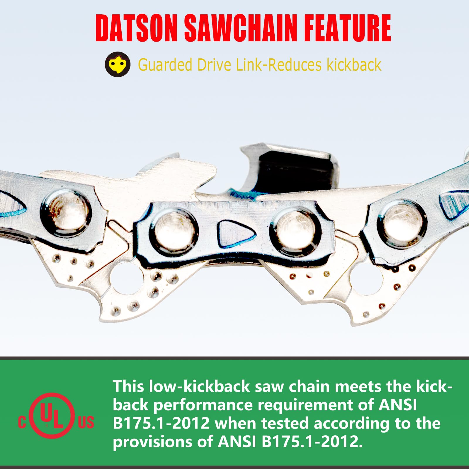 3 cadenas de motosierra de 12 pulgadas para motosierra Greenworks 40 V 20262 20292, cadena de repuesto de 12 pulgadas para motosierra Sun Joe SWJ698E 9A – 3/8 pulgadas – .50 pulgadas – 45 DL