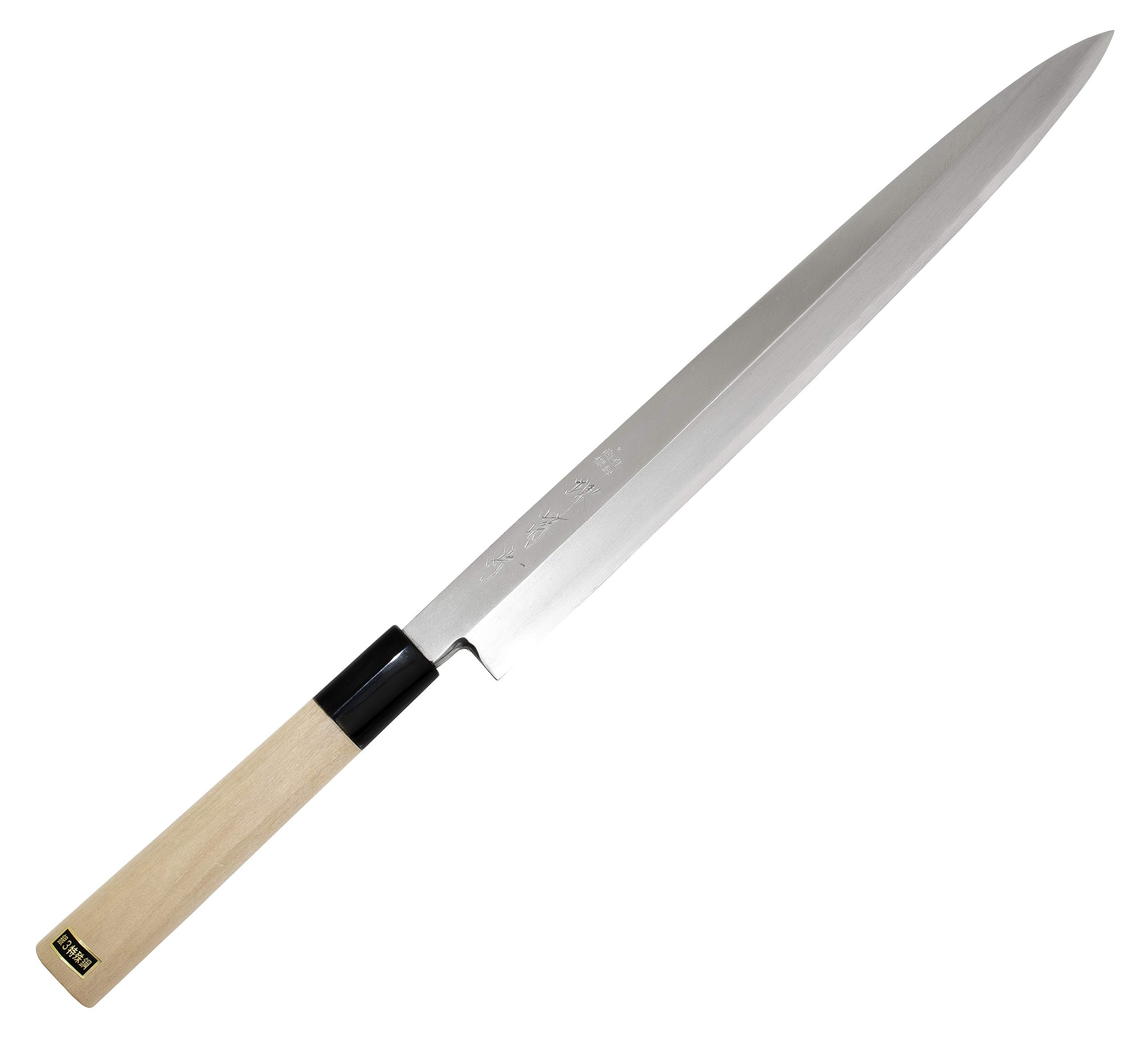 Amazon｜堺菊守 柳刃包丁 シルバー 刃渡り:約30cm 銀3 柳刃 水牛柄 AK