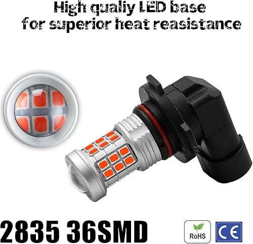 Vista 48 de Bombillas LED antiniebla superbrillantes de 3000 lm H8 H11, bombillas DRL de alta potencia 3030 chips con lente de proyector de repuesto