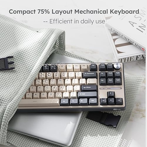 Miniatura 4 de RK ROYAL KLUDGE R87 Pro Teclado mecánico con cable con perilla intercambiable en caliente Teclado para juegos retroiluminado 75% RGB 88 teclas TKL