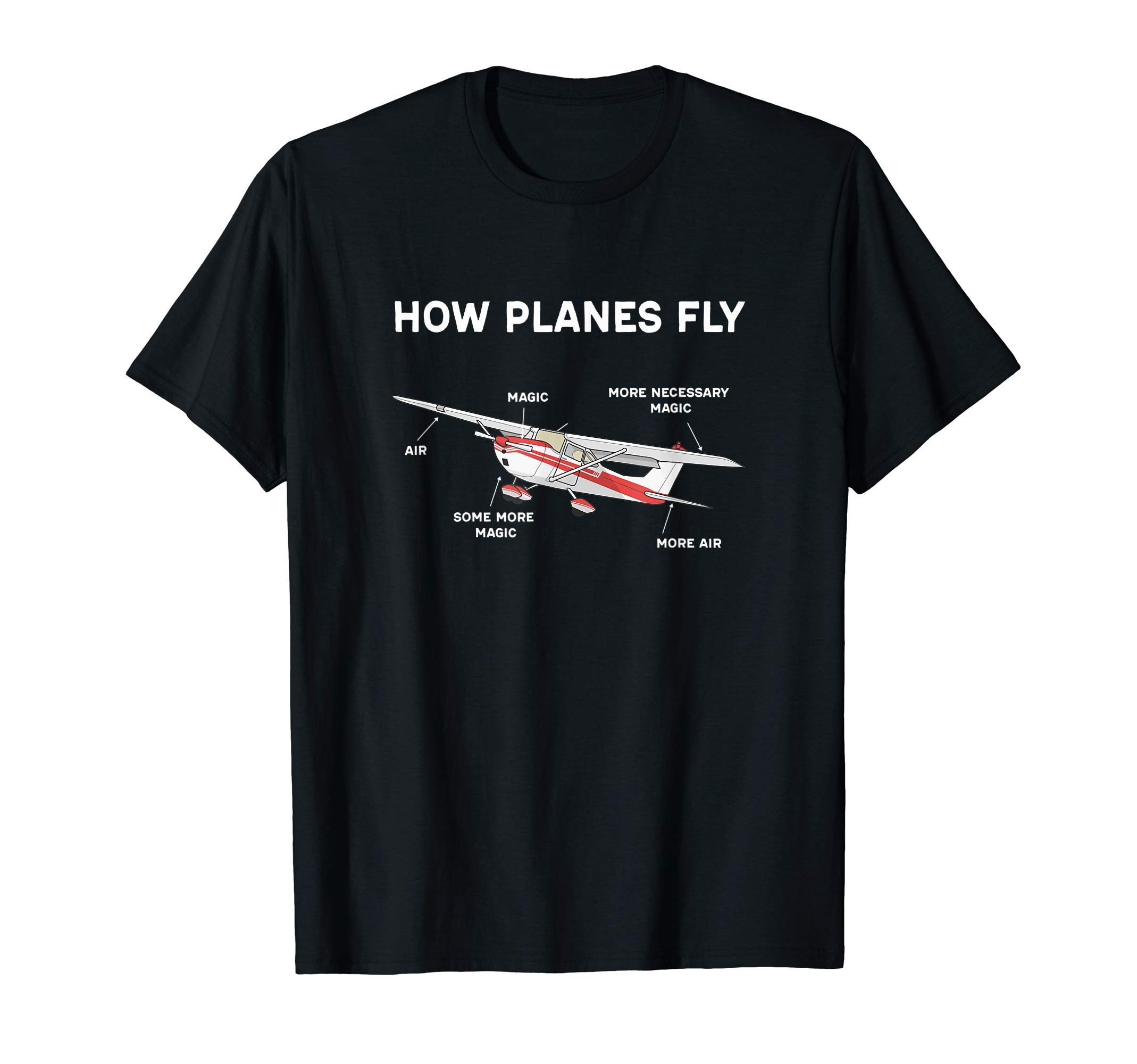 Gifts For Aerospace Engineers Airmen And PilotsHow Planes Fly Funny Airplane Parts Design For Flight Lovers T-Shirt