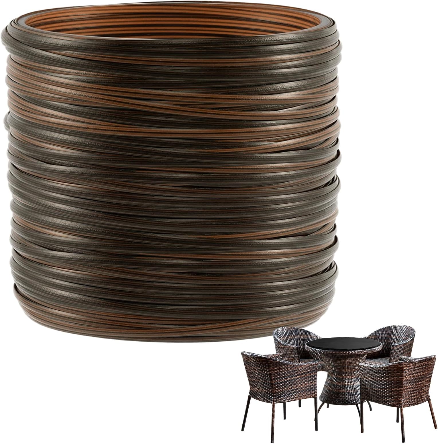 Biggun 459 FT Long Size Rattan Fix Kit - Wicker Repair Material Rattan Repair Kit with Premium New Materials Wicker Repair Supplies for Rattan Chair Sofas Screens and Storage Basket