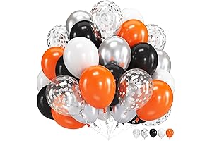 Sparkle with Elegance: Orange, Black, and White Balloons for Unforgettable Celebrations