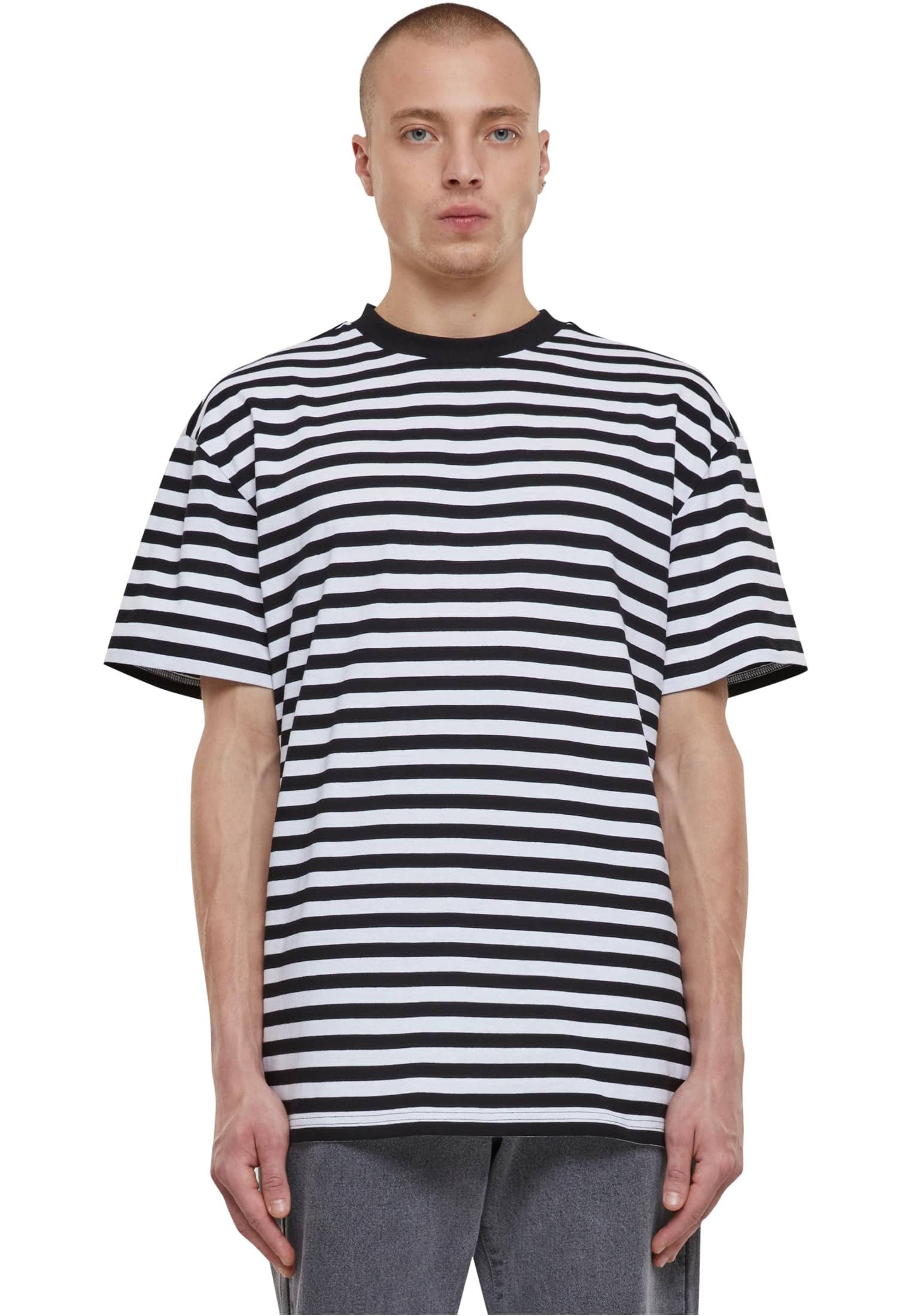 Urban Classics Men's White / Black Tb6642-Regular Stripe Tee T-Shirt, White/Black, Xxl