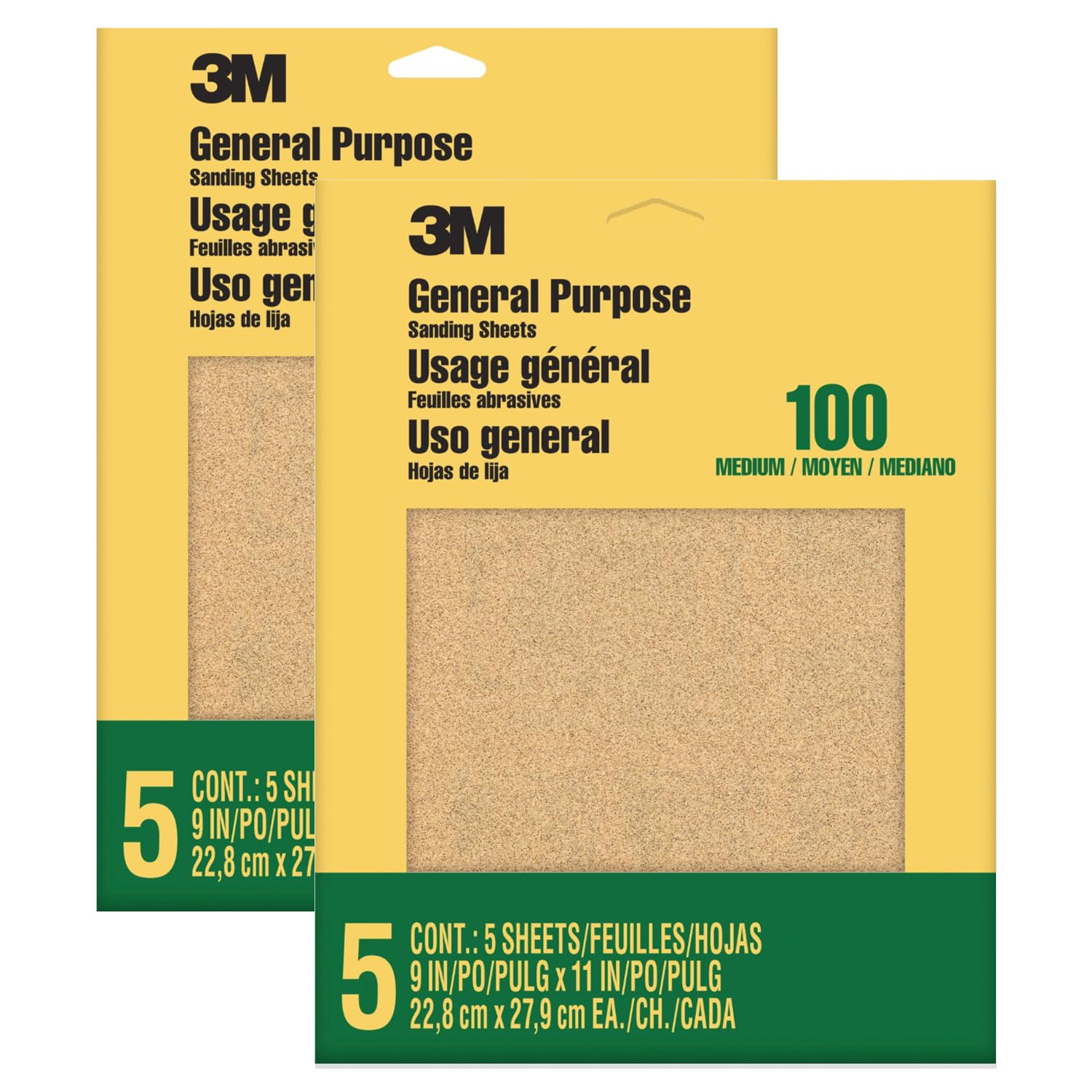 3M Sandpaper - 60 Grit, 4 Sheets -9