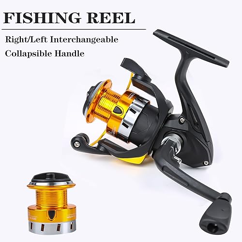 Miniatura 6 de Yoilrey - Combo de caña de pescar y carrete – Kit de iniciación de caña de pescar telescópica de 5.9 pies con carrete giratorio, línea de pesca, (2