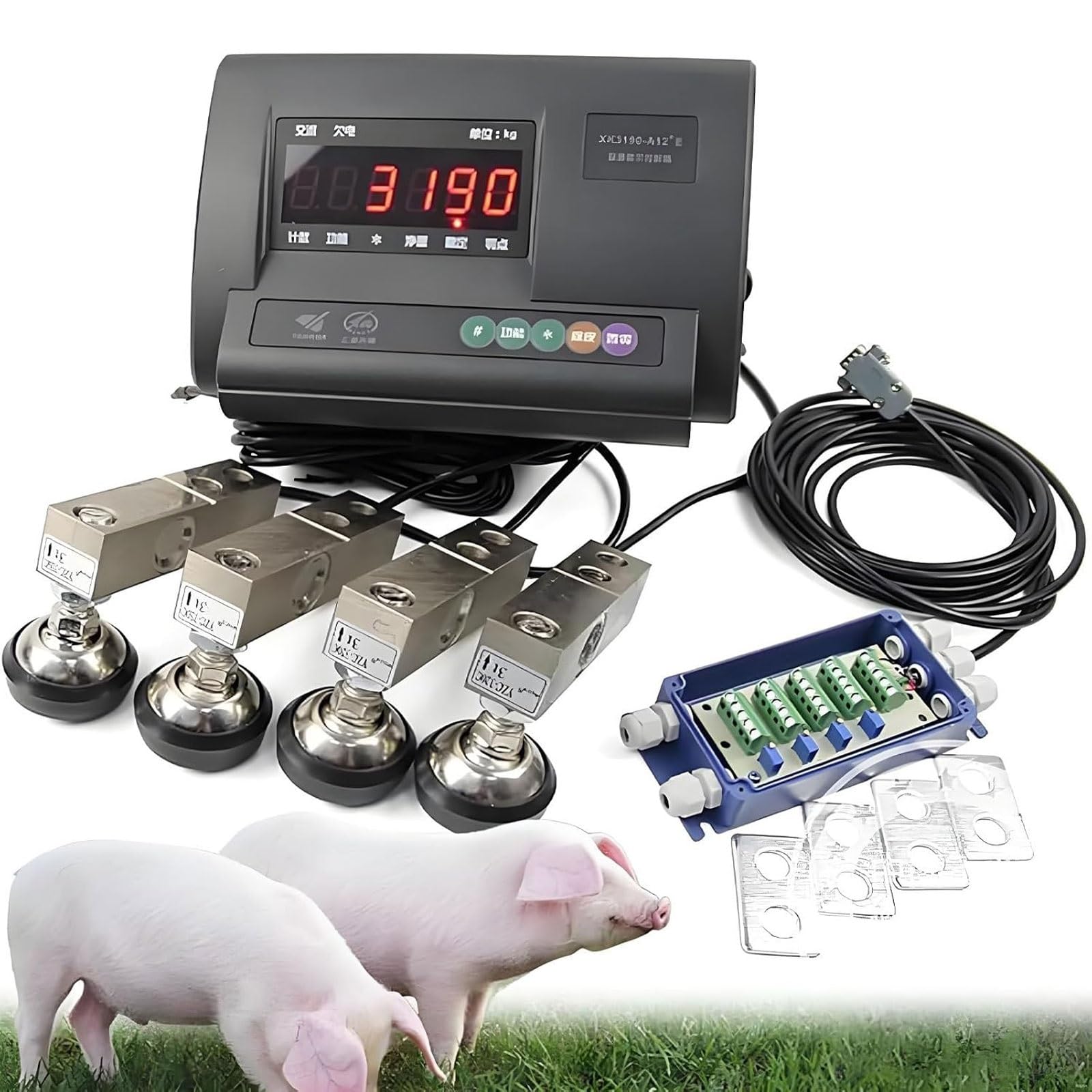 Kit de balance de bétail de haute précision 4 cellules de charge 5000kg