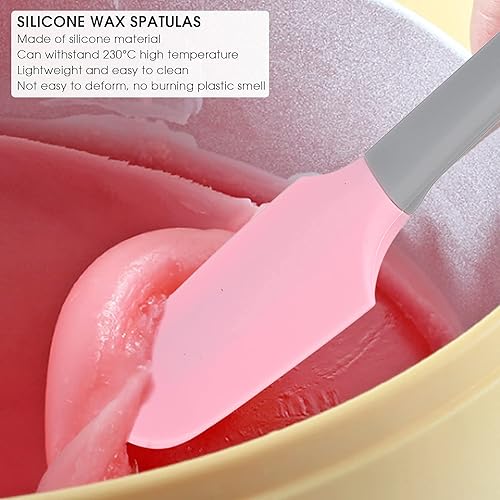 Miniatura 3 de Espátulas de cera antiadherentes de silicona, aplicador de depilación, palillos de cera grandes, espátula reutilizable raspador barras de cera dura
