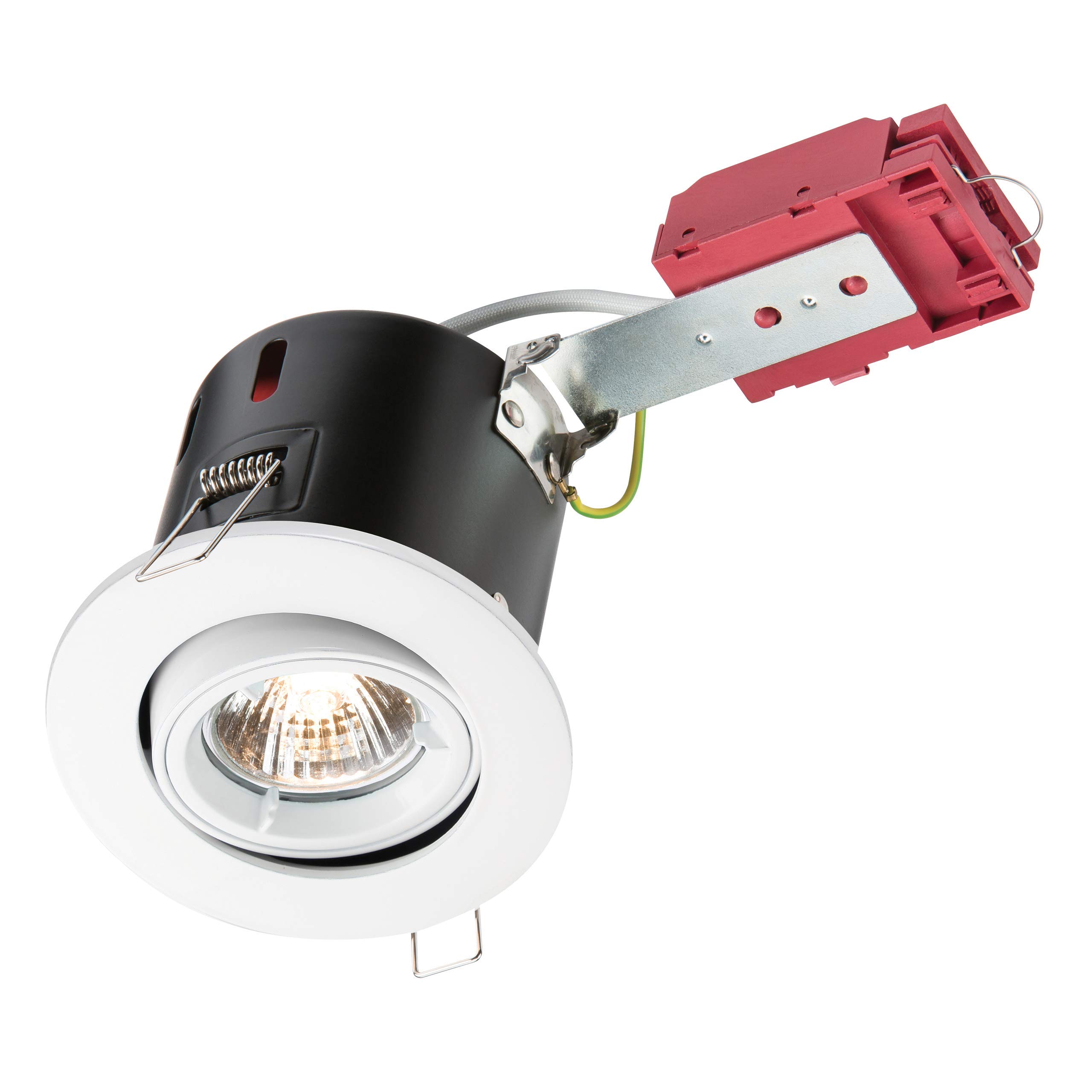 Knightsbridge VFAVRSGICW Tilt IC Fire Rated Downlight Gimbal, Metal, White GU10, 50 W, 230 V