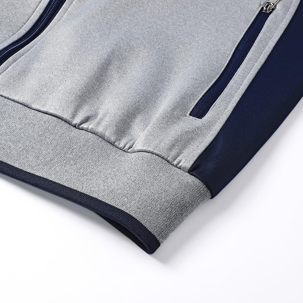 Men's Casual Tracksuit Long Sleeve Sweatsuit Athletic Set Full Zip Running Jogging Sports Jacket and Pants - Image 5