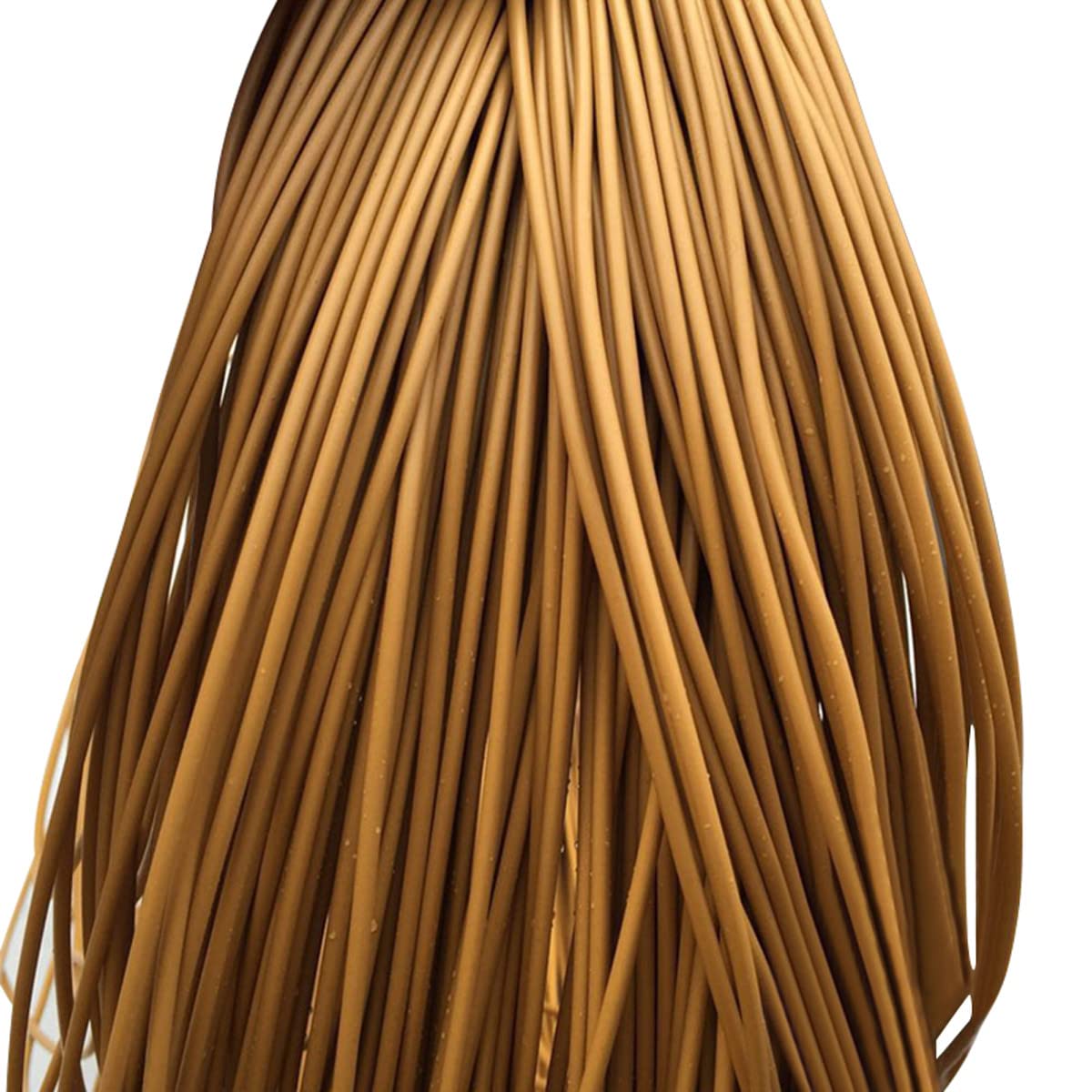 Yebio K Yellow 3Mm Width Round Rattan Woven Material, Plastic Synthetic Rattan Wicker Repair Kit For Weaving Repair Pationiture, Rattan Chair Table/K Yellow/196 Ft (60M)