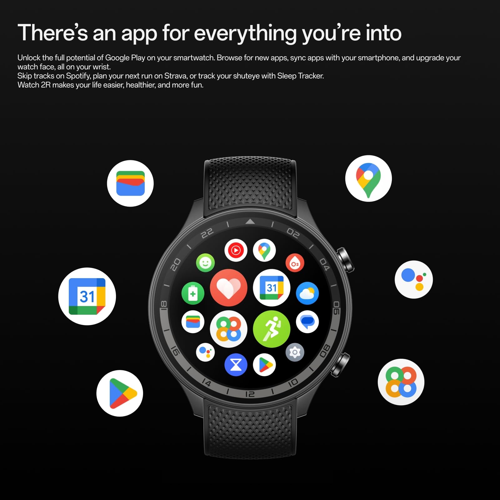 OnePlus Watch 2R, 32GB, Sleep Monitor, Heart Rate Tracking, Smartwatch with Fitness Insights, 100-Hour Battery, 1.43'', Bluetooth WiFi, Forest Green