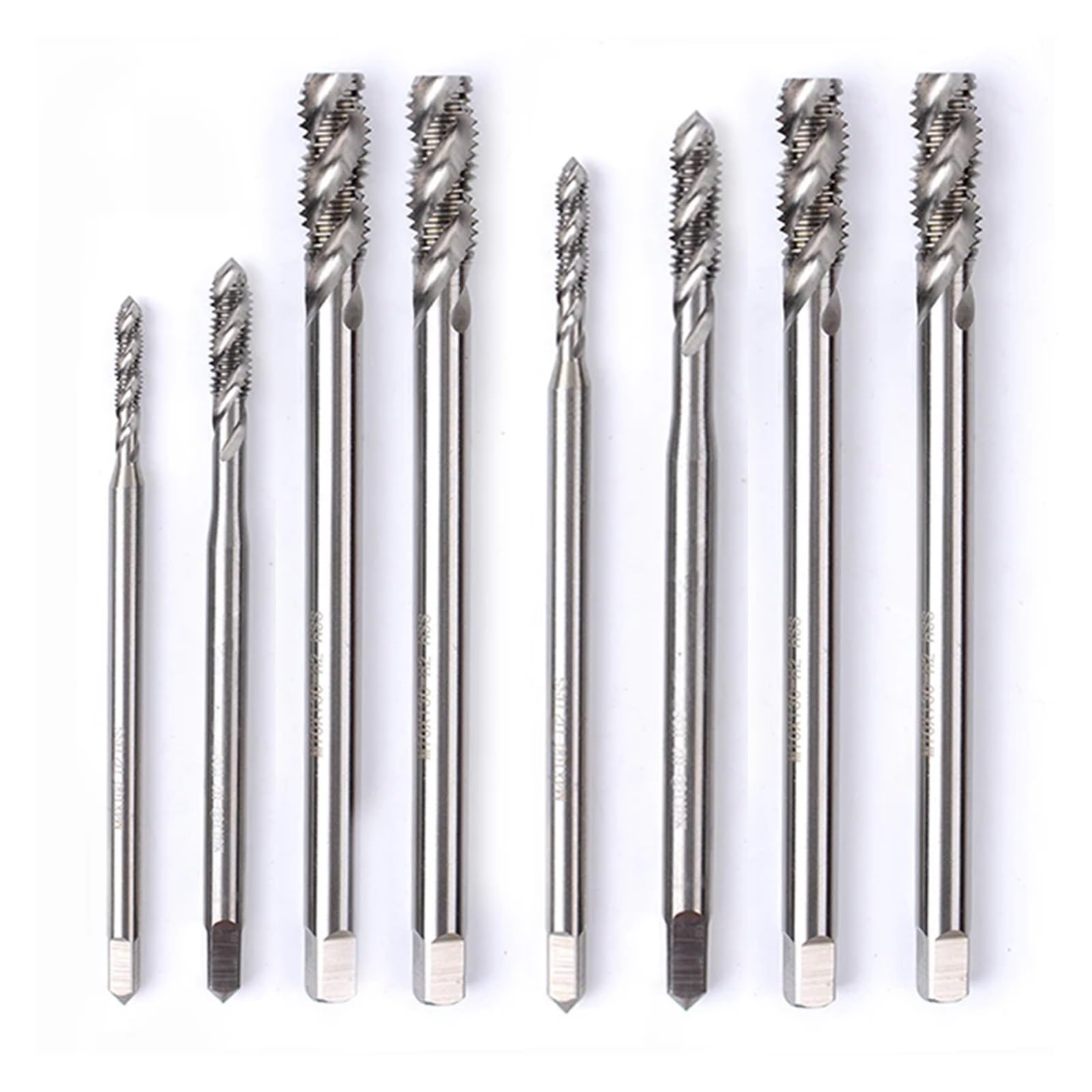 Macho de roscar de vástago largo extendido HSS, M2-M16, con ranura espiral métrica for trabajos en metal con agujeros profundos (longitud de 100 a 200 mm)(5 PCS M10x1.5x100)